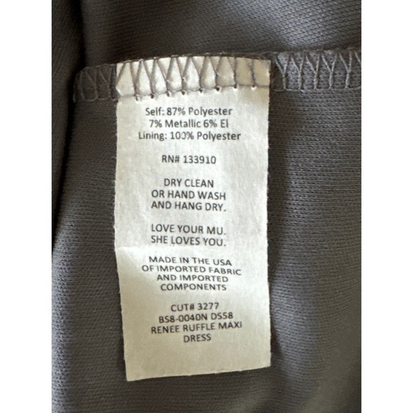 Show Me Your Mumu Renee Ruffle Maxi Dress Dancing Queen Shine Smoke - Picture 9 of 11